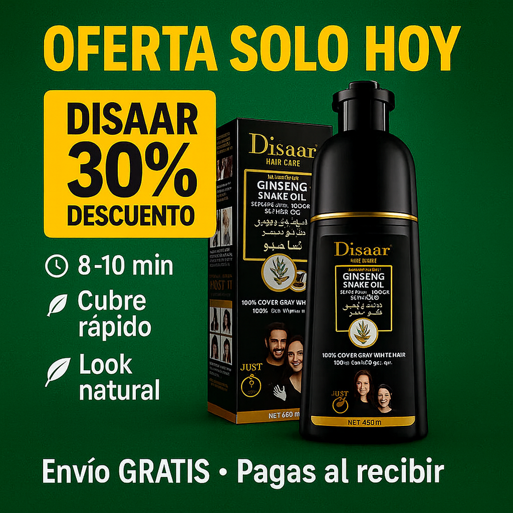 DISAAR NO+CANAS™: Shampoo Tinte Natural